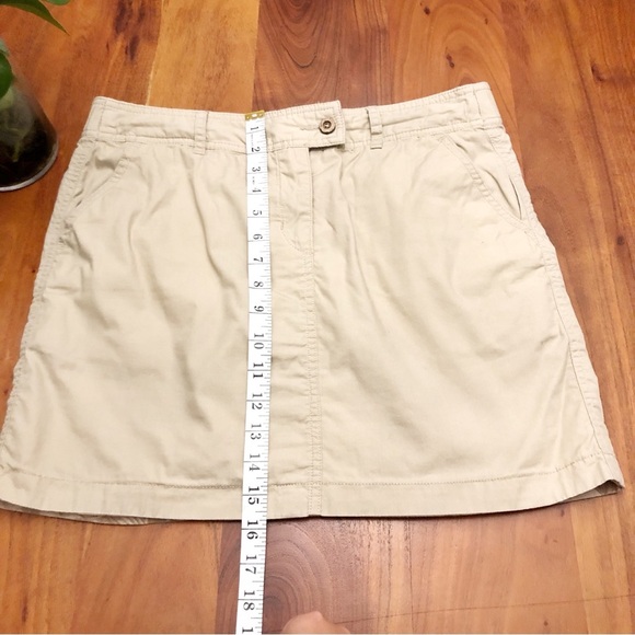 Double Sided Tropical Print & Plain Beige Minimalist & Pattern A Line Mini Skirt - Picture 10 of 15